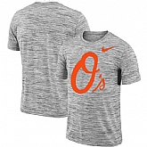 Baltimore Orioles  Nike Heathered Black Sideline Legend Velocity Travel Performance T-Shirt